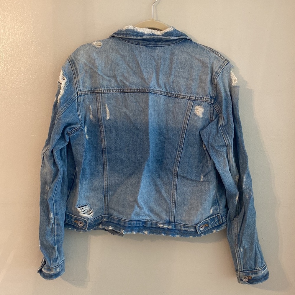 Zara Ripped Jean Jacket - Picture 2 of 2